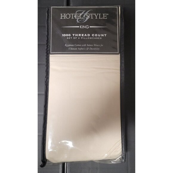 Hotel & Style King 1000 Thread Count Egyptian Cotton Pillowcases Set Of 2 - Picture 1 of 4